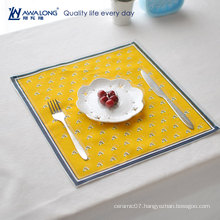 square dinner placemat / exquisite design fabric eat mat / nice linen dinner pads
